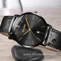 2021 Cheap OLEVS Men Quartz Luxury Minimalist Watches Week And Date Chronograph Sports Watch Leather Strap Men's Watch For Men